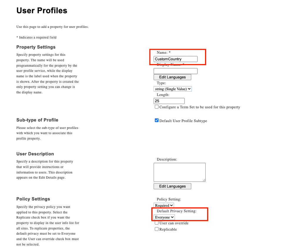 UserProfile: Name, Everyone