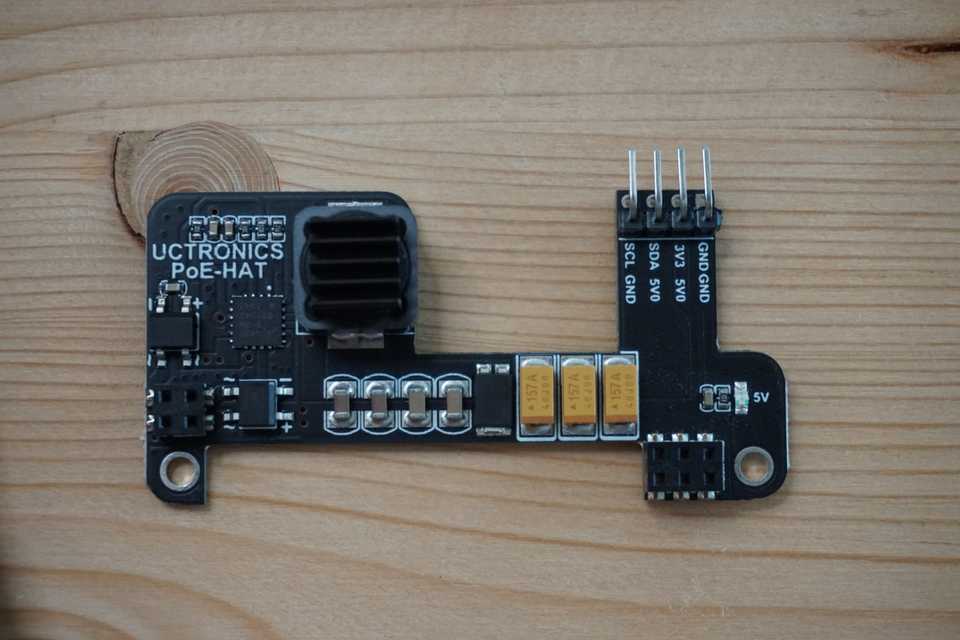 Soldered pins from top