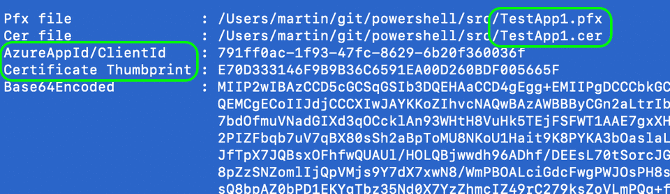 Register-PnPAzureADApp Result